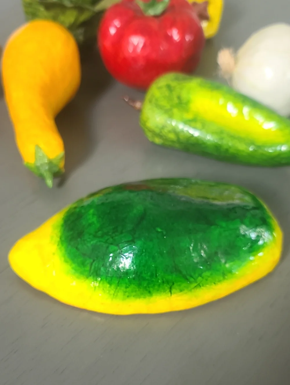Handmade Paper Mache  Vegetable Set Of 8